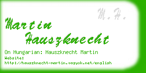 martin hauszknecht business card